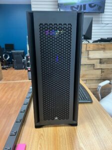 front of a custom computer built by Express Computer Service